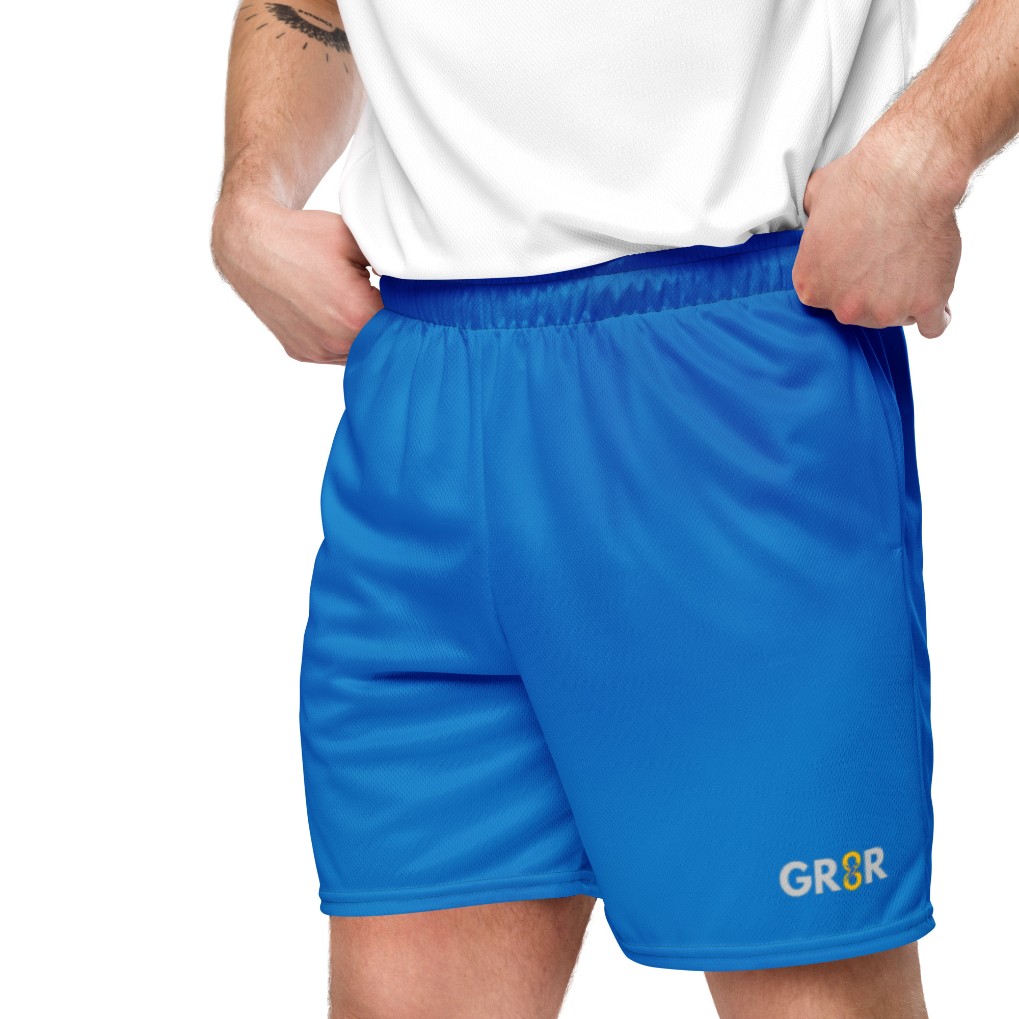 GR8R Unisex Blue Mesh Shorts